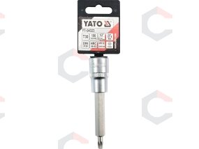 Antgalis įpresuotas į galvutę 1/2", 100 mm ilgio, T30 (YT-04323) 1 Antgalis įpresuotas į galvutę 1/2", 100 mm ilgio, T30 (YT-04323) 1