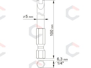 Antgaliai dviūsiai 1/4", 2vnt, : NR4 X100MM; NR8 X100MM (YT-0498) 1 Antgaliai dviūsiai 1/4", 2vnt, : NR4 X100MM; NR8 X100MM (YT-0498) 1