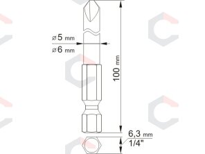 Antgaliai kryžminiai trikampiai 1/4", 2vnt, : NR2 X100MM; NR4 X100MM (YT-0497) 1