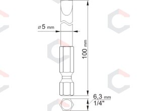 Antgaliai plokšti 1/4", 2vnt, : 4X100MM; 5X100MM (YT-0484) 1
