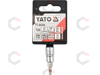 Antgalis įpresuotas į galvutę | 6.3 mm (1/4") | T-Star (Torx) T20 (YT-04304) 2 Antgalis įpresuotas į galvutę | 6.3 mm (1/4") | T-Star (Torx) T20 (YT-04304) 2