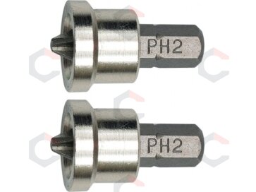 Antgaliai / ribotuvai PH2 | 2vnt. (65800) 1 Antgaliai / ribotuvai PH2 | 2vnt. (65800) 1