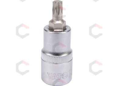 Antgalis įpresuotas į galvutę 1/2", T40 x 55 mm (YT-04314) Antgalis įpresuotas į galvutę 1/2", T40 x 55 mm (YT-04314)