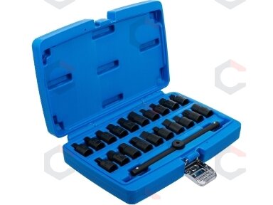 Antgaliai atsukti alyvos išleidimo varžtams | 10 mm (3/8") | 21 vnt. (1014) Antgaliai atsukti alyvos išleidimo varžtams | 10 mm (3/8") | 21 vnt. (1014)