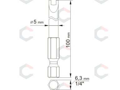 Antgaliai dviūsiai 1/4", 2vnt, : NR4 X100MM; NR8 X100MM (YT-0498)