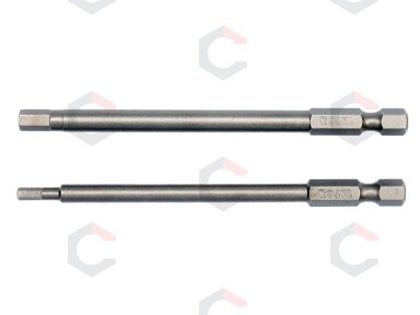 Antgaliai HEX šešiakampiai su skyle 1/4", 2vnt: H3x100mm; H5x100mm (YT-0494)