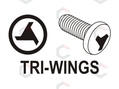 Antgaliai kryžminiai trikampiai 1/4", 2vnt, :0x100mm ; 1x100mm "Yato" (YT-0493)