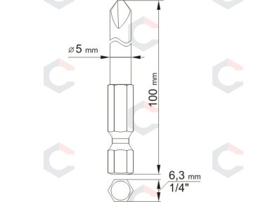 Antgaliai kryžminiai trikampiai 1/4", 2vnt, : NR1 X100MM; NR3 X100MM (YT-0496)