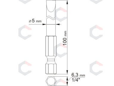 Antgaliai plokšti 1/4", 2vnt, : 4X100MM; 5X100MM (YT-0484)