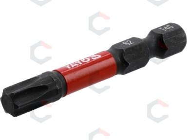 Antgaliai smūginiai | 6,3 mm (1/4") | S2 | T-Star (Torx) T40 | 2 vnt. (YT-78057) Antgaliai smūginiai | 6,3 mm (1/4") | S2 | T-Star (Torx) T40 | 2 vnt. (YT-78057)