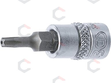 Antgalis 1/4" įpresuotas į galvutę su skyle, penkiakampis TS15x38mm (5184-TS15)