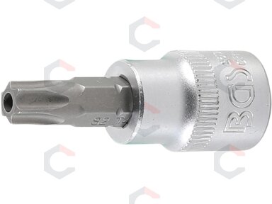 Antgalis įpresuotas į galvutę | 10 mm (3/8") | T-Star su skyle | (Torx) T45 (2597)