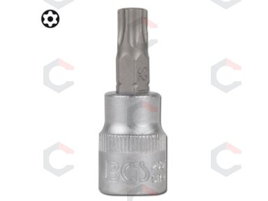 Antgalis įpresuotas į galvutę | 10 mm (3/8") | T-Star su skyle | (Torx) T55 (2599)