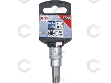 Antgalis įpresuotas į galvutę | 10 mm (3/8") | T-Star (Torx) T55 (2549)