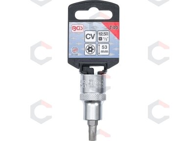 Antgalis įpresuotas į galvutę | 12,5 mm (1/2") | T-Star su skyle (Torx) T40 (4326)