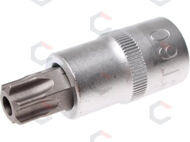 Antgalis įpresuotas į galvutę | 12,5 mm (1/2") | T-Star su skyle (Torx) T60 (4376)