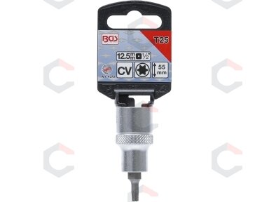 Antgalis įpresuotas į galvutę | 12,5 mm (1/2") | T-Star (Torx) T25 (4370)