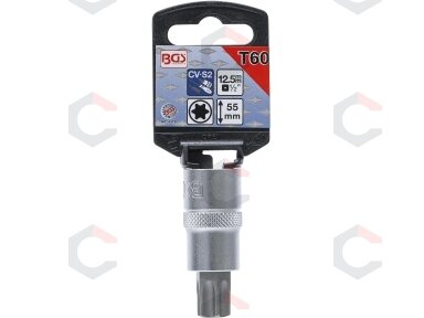 Antgalis įpresuotas į galvutę | 12,5 mm (1/2") | T-Star (Torx) T60 (4378) Antgalis įpresuotas į galvutę | 12,5 mm (1/2") | T-Star (Torx) T60 (4378)