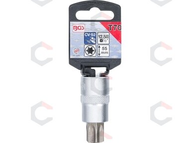Antgalis įpresuotas į galvutę | 12,5 mm (1/2") | T-Star (Torx) T70 (4379) Antgalis įpresuotas į galvutę | 12,5 mm (1/2") | T-Star (Torx) T70 (4379)