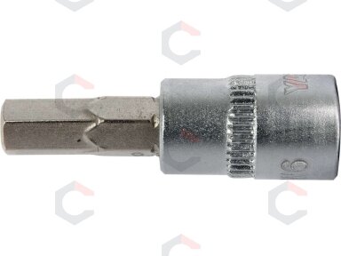 Antgalis įpresuotas į galvutę | 6,3 mm (1/4") | hex šešiakampis 6 mm (YT-04373)