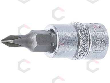 Antgalis įpresuotas į galvutę | 6.3 mm (1/4") | kryžminis PH0 (2504) Antgalis įpresuotas į galvutę | 6.3 mm (1/4") | kryžminis PH0 (2504)