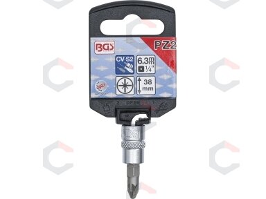 Antgalis įpresuotas į galvutę | 6.3 mm (1/4") | Kryžminis PZ2 (2491) Antgalis įpresuotas į galvutę | 6.3 mm (1/4") | Kryžminis PZ2 (2491)