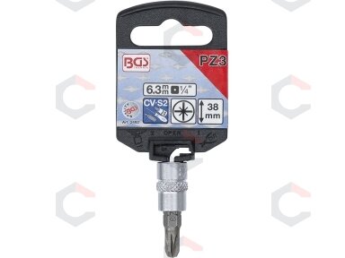 Antgalis įpresuotas į galvutę | 6.3 mm (1/4") | Kryžminis PZ3 (2492) Antgalis įpresuotas į galvutę | 6.3 mm (1/4") | Kryžminis PZ3 (2492)