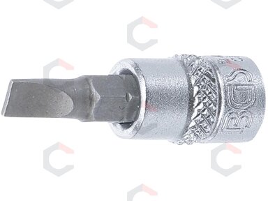 Antgalis įpresuotas į galvutę | 6,3 mm (1/4") | Plokščias SL 5,5 mm (2494) Antgalis įpresuotas į galvutę | 6,3 mm (1/4") | Plokščias SL 5,5 mm (2494)