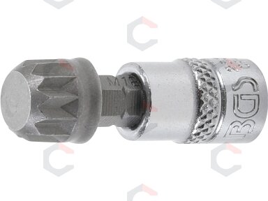 Antgalis įpresuotas į galvutę | 6.3 mm (1/4") | Spline (XZN) M12 (2507) Antgalis įpresuotas į galvutę | 6.3 mm (1/4") | Spline (XZN) M12 (2507)