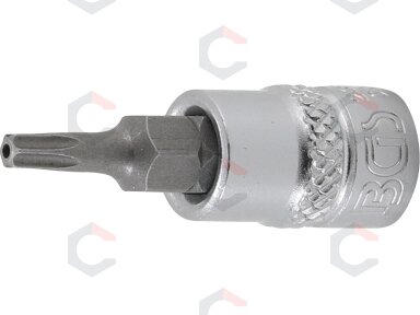 Antgalis įpresuotas į galvutę | 6.3 mm (1/4") | T-star su skyle (Torx) T15 (2358) Antgalis įpresuotas į galvutę | 6.3 mm (1/4") | T-star su skyle (Torx) T15 (2358)