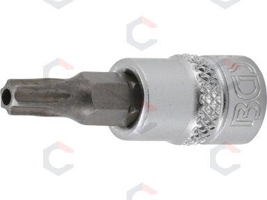 Antgalis įpresuotas į galvutę | 6.3 mm (1/4") | T-star su skyle (Torx) T27 (2361) Antgalis įpresuotas į galvutę | 6.3 mm (1/4") | T-star su skyle (Torx) T27 (2361)
