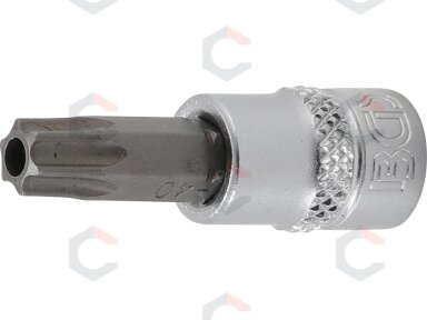 Antgalis įpresuotas į galvutę | 6.3 mm (1/4") | T-star su skyle (Torx) T40 (2363) Antgalis įpresuotas į galvutę | 6.3 mm (1/4") | T-star su skyle (Torx) T40 (2363)
