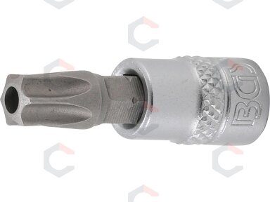 Antgalis įpresuotas į galvutę | 6.3 mm (1/4") | T-star su skyle (Torx) T45 (2165-T45) Antgalis įpresuotas į galvutę | 6.3 mm (1/4") | T-star su skyle (Torx) T45 (2165-T45)