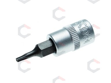 Antgalis įpresuotas į galvutę | 6.3 mm (1/4") | T-Star su skyle (Torx) T8 (2356) Antgalis įpresuotas į galvutę | 6.3 mm (1/4") | T-Star su skyle (Torx) T8 (2356)