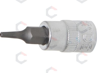 Antgalis įpresuotas į galvutę | 6.3 mm (1/4") | T-Star su skyle (Torx) T9 (2364) Antgalis įpresuotas į galvutę | 6.3 mm (1/4") | T-Star su skyle (Torx) T9 (2364)