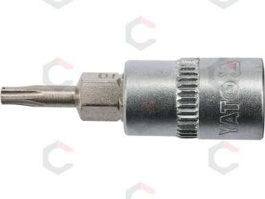 Antgalis įpresuotas į galvutę | 6.3 mm (1/4") | T-Star (Torx) T10 (YT-04302)
