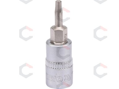 Antgalis įpresuotas į galvutę | 6.3 mm (1/4") | T-Star (Torx) T10 (YT-04302)
