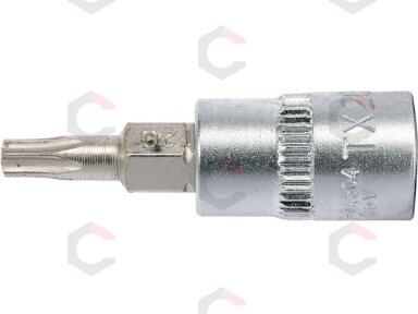 Antgalis įpresuotas į galvutę | 6.3 mm (1/4") | T-Star (Torx) T20 (YT-04304)