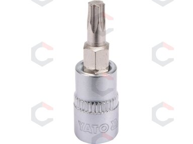 Antgalis įpresuotas į galvutę | 6.3 mm (1/4") | T-Star (Torx) T25 (YT-04305)