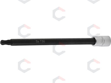 Antgalis įpresuotas į galvutę | 6.3 mm (1/4") | T-Star (Torx) T30 | šarnyrinis | 130 mm (8618-T30)