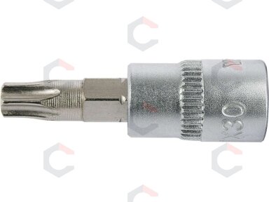 Antgalis įpresuotas į galvutę | 6.3 mm (1/4") | T-Star (Torx) T30 (YT-04306)