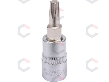 Antgalis įpresuotas į galvutę | 6.3 mm (1/4") | T-Star (Torx) T30 (YT-04306)