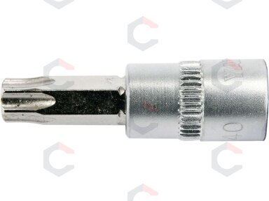 Antgalis įpresuotas į galvutę | 6.3 mm (1/4") | T-Star (Torx) T40 (YT-04307)