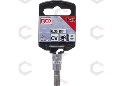 Antgalis įpresuotas į galvutę | 6.3 mm (1/4") | T-Star (Torx) T45 (2164-T45) Antgalis įpresuotas į galvutę | 6.3 mm (1/4") | T-Star (Torx) T45 (2164-T45)
