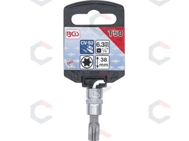 Antgalis įpresuotas į galvutę | 6.3 mm (1/4") | T-Star (Torx) T50 (2164-T50) Antgalis įpresuotas į galvutę | 6.3 mm (1/4") | T-Star (Torx) T50 (2164-T50)