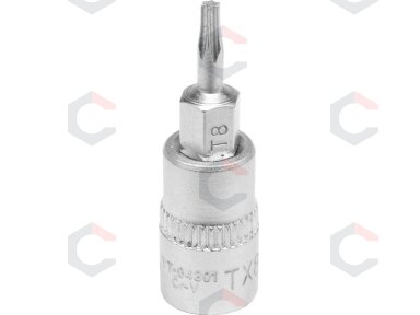 Antgalis įpresuotas į galvutę | 6.3 mm (1/4") | T-Star (Torx) T8 (YT-04301)