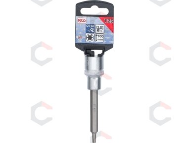 Antgalis įpresuotas į galvutę | ilgis 100 mm | 12,5 mm (1/2") | T-star (Torx) T25 (4470) Antgalis įpresuotas į galvutę | ilgis 100 mm | 12,5 mm (1/2") | T-star (Torx) T25 (4470)
