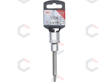 Antgalis įpresuotas į galvutę | ilgis 100 mm | 12,5 mm (1/2") | T-star (Torx) T27 (4467) Antgalis įpresuotas į galvutę | ilgis 100 mm | 12,5 mm (1/2") | T-star (Torx) T27 (4467)