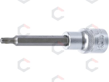 Antgalis įpresuotas į galvutę | ilgis 100 mm | 12,5 mm (1/2") | T-star (Torx) T27 (4467) Antgalis įpresuotas į galvutę | ilgis 100 mm | 12,5 mm (1/2") | T-star (Torx) T27 (4467)