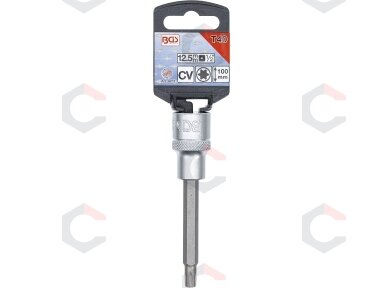 Antgalis įpresuotas į galvutę | ilgis 100 mm | 12,5 mm (1/2") | T-star (Torx) T40 (4472) Antgalis įpresuotas į galvutę | ilgis 100 mm | 12,5 mm (1/2") | T-star (Torx) T40 (4472)